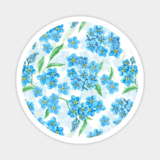 Forget me not watercolor flowers Magnet